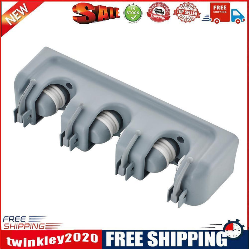 Wall Mounted Mop Brush Broom Hanger Storage Rack Kitchen Organizer(3 Racks)