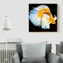 DIY Diamond Goldfish Full Round Drill Mosaic Wall Art Picture of Rhinestone