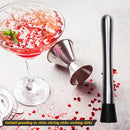 Stainless Steel Cocktail Muddler Wine Mixing Stick Ice Crusher Bar Tool (S)