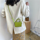 Alligator Pattern Shoulder Crossbody Bag Women PU Leather Mini Handle Tote Purse