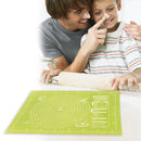 Rolling Dough Baking Mat Silicone Pizza Cake Maker Pad (Green 45x60cm) Newly