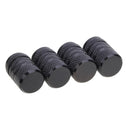 4pcs Aluminum Alloy Car Tire Wheel Tyre Caps Valve Stem Dust Covers (Black)