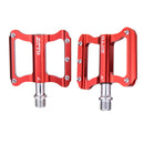 ZTTO Bicycle MTB Road Bike Smooth Bearings Anti-slip Flat Pedals (Red) Newly