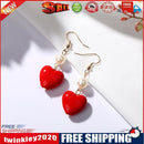 Fashion Women Irregular Love Heart Dangle Hook Geometric Drop Earrings (B)