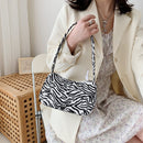 Fashion Women Animal Printing Canvas Shoulder Underarm Bag Handbags (Zebra)