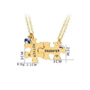 Mum necklace MOTHER AND DAUGHTER NECKLACE x2 Crystal Jigsaw necklace R3B3