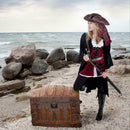 Distressed Leather Effect Deluxe Pirate Highwayman Dress Fancy Hat Tricorn F4R2