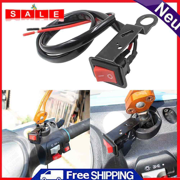 Flammabriß Lenkerschalter mit festen Verkabelung Kabelbaum fixiert auf Halterung