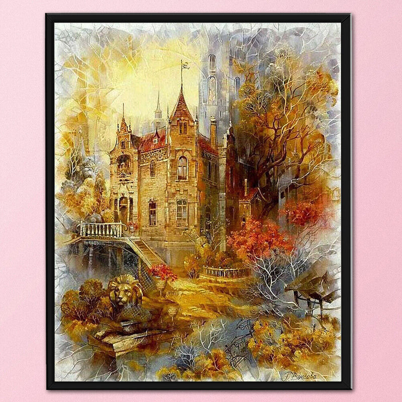Full Embroidery Building Counted Cross Stitch 14CT 2 Strand Cotton Kit