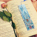 DIY Flower Special Shaped Diamond Painting Leather Bookmark with Tassel Crafts