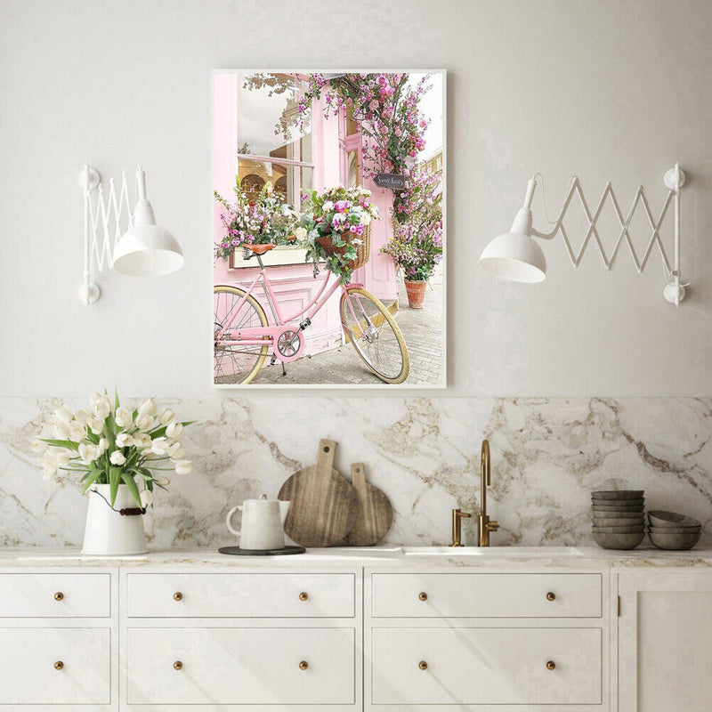 Full Square Drill 5D DIY Diamond Painting Bicycle Cross Stitch Handwork Wall Art