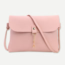 Leather Shoulder Messenger Bags Women Solid Color Deer Pendant Crossbody Handbag