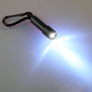 Mini Portable LED Keychain Flashlight w/ Buckle Super Bright Lamp (Black) Newly