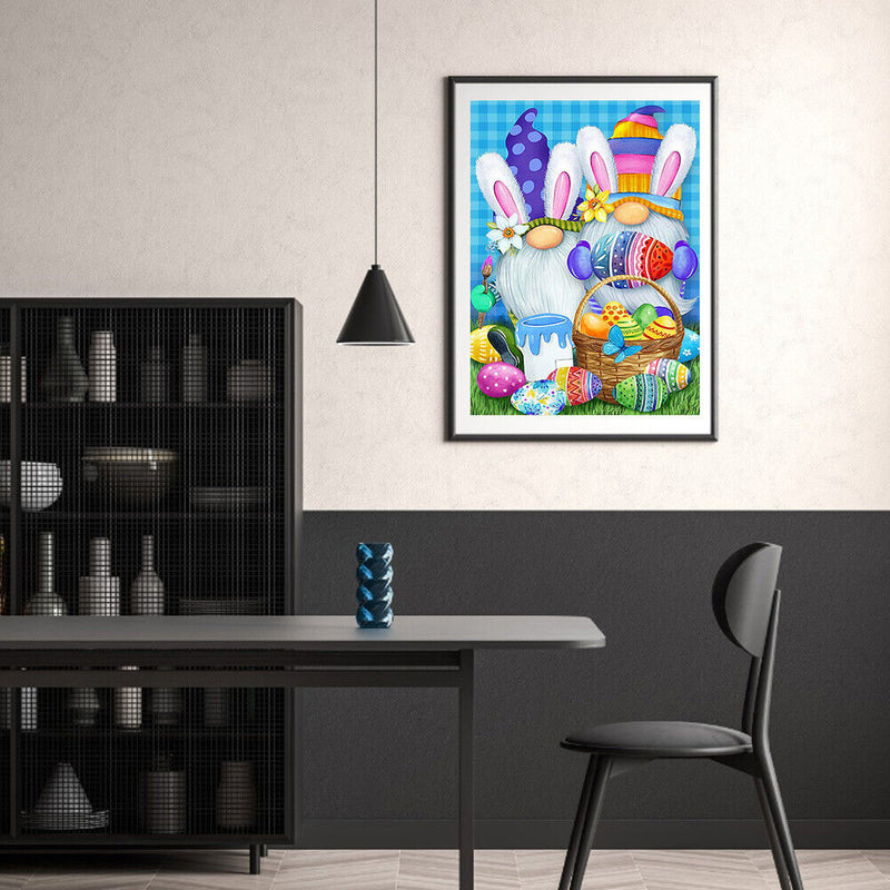 Easter Gnome Oil Paint By Numbers Canvas DIY Hand Painted Home Decoration Gift