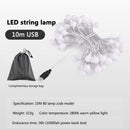 Outdoor Garland Ball String Light Camping Home Party Room Decor Lamp (C)
