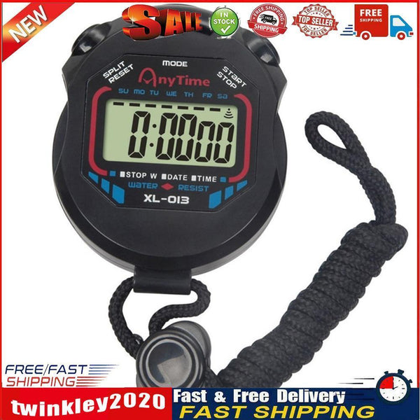 Digital Sports Running Counter Stopwatch Timer Waterproof Alarm Stop Watch Newly