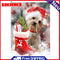Dog Christmas Xmas 5D Diamond Embroidery Painting Rhinestone Cross Stitch