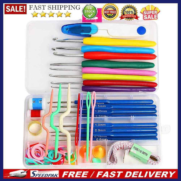 5X16 sizes Crochet hooks Needles Stitches knitting Craft Case crochet set