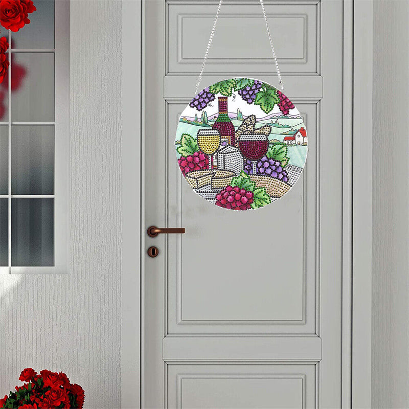 DIY Special Diamond Painting Pendant Kit Round Art Ornament Handmade Craft