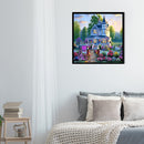 DIY Paint By Number Kit Villa Garden Landscape No Frame Home Art Decoration