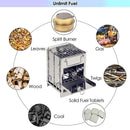 Outdoor Portable Grill Rack Stainless Steel Stove Camping Picnic BBQ Oven Set