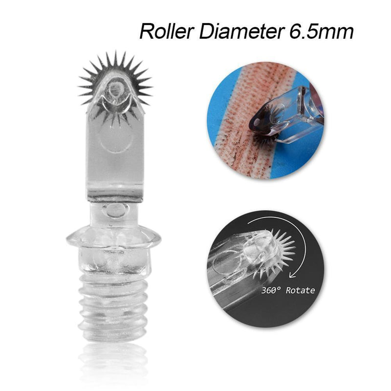 1pc Manual Tattoo Roller Pen+5pcs Pins Set Eyebrow Microblading Tool(Purple