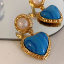 Love Pendant Stud Earrings Dangle Earrings Earrings Jewelry Blue Turquoise