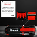 8 in 1 Screwdriver with LED Torch Flash light Multi-functional Repair Tools,`