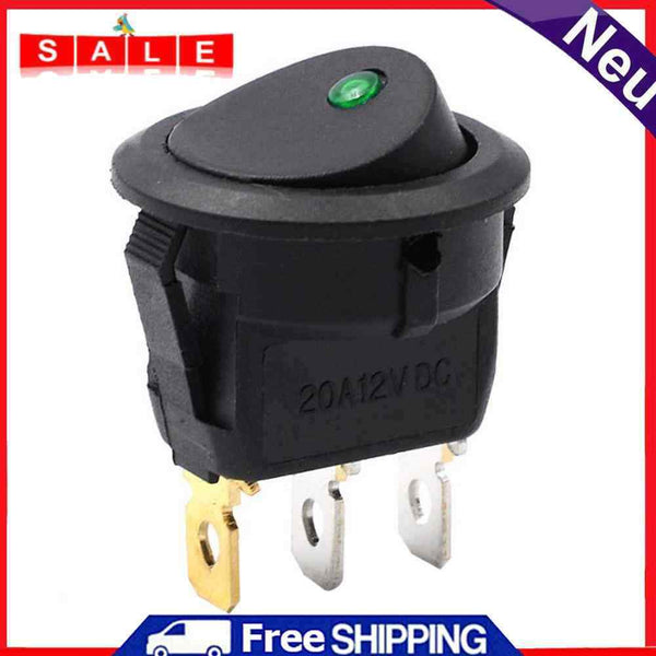 Car Car 12V 3 Pin Car Cover LED SPST Toggle Rocker Switch Vehicle Control