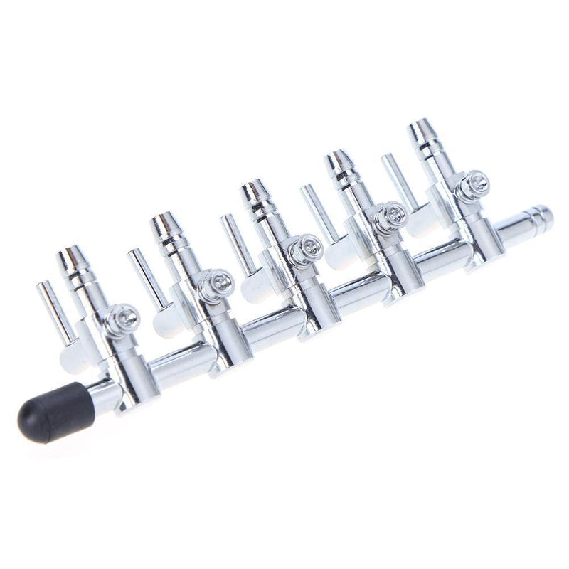 Air Flow Line Stainless Steel Control Valve Aquarium Pump Splitter(5-way)