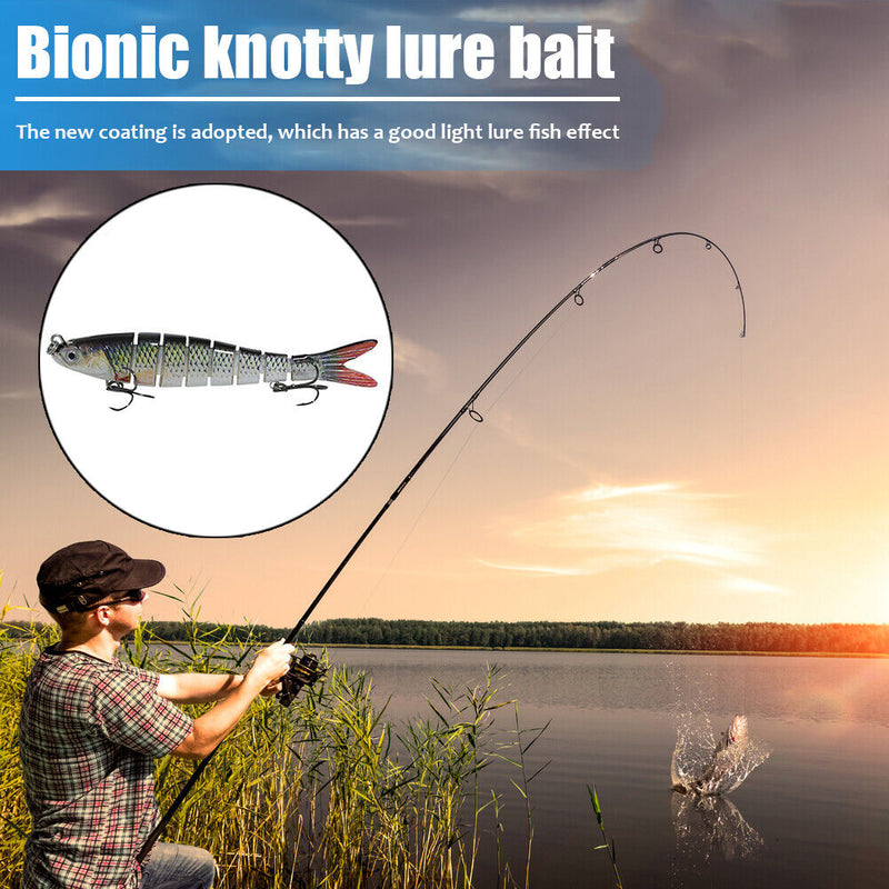 Wobblers Pike Fishing Lure 8 Sections Multi Jointed Lifelike Fishing Swimba