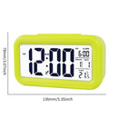 Temperature Alarm Clock LED Digital Backlight Calendar Snooze Clock (Green)