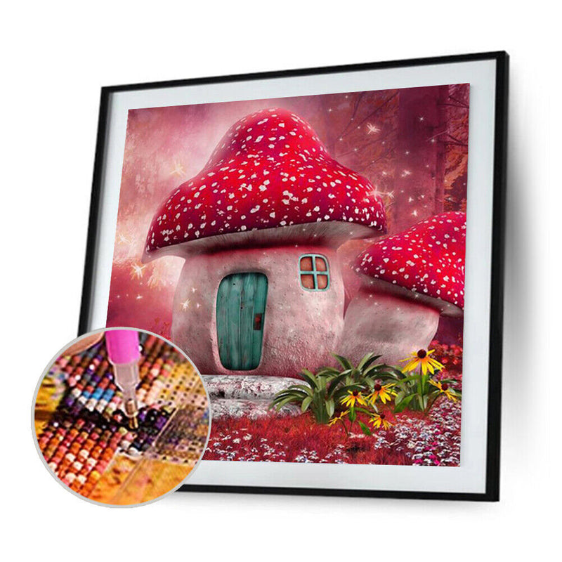 5D DIY Full Drill Diamond Painting Mushroom Cross Stitch Embroidery Kit Newly