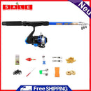 Spinning Fishing Rod Combo Travel Sea Fishing Tackle Pole Kits with Storage Bag