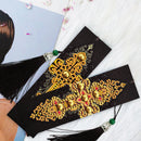 2x 5D DIY Diamond Painting Leather Bookmarks Cross Embroidery Page-Marker C