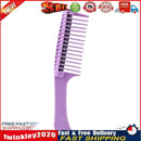 Anti Static Wide Tooth Hair Comb Reduce Hair Loss Curling Brush (Purple) Newly