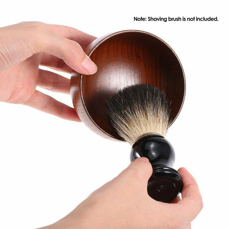 Wooden Beard Foam Bowl Corrosion Resistant Rich Soap Bowl for Men Shaving Newly