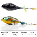Soft Rotating Tail VMC Hooks Fish Bait Popper Rotate Tail Fishing Lure