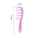 Z Shape Hair Slit Comb Curly Bangs Styling Puff Hair Brush Beauty (Purple)