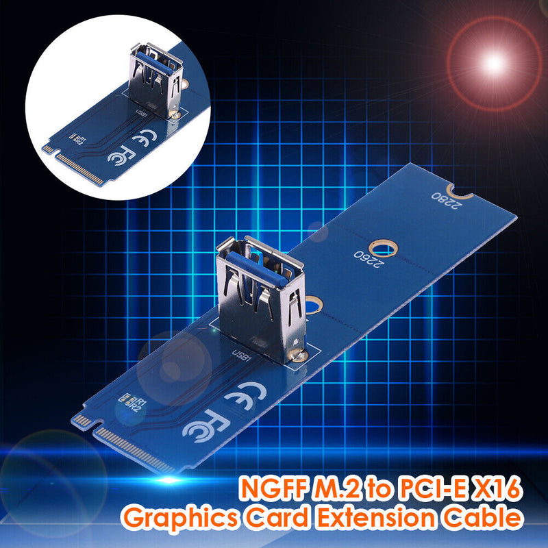 M.2 NGFF to USB 3.0 PCI-E X16 Card VGA Graphics GPU Card Extension Riser