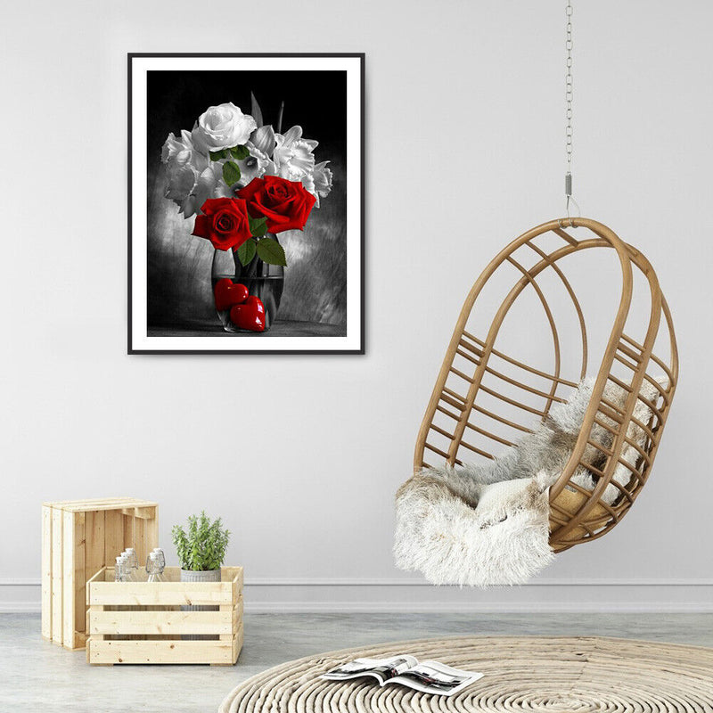 DIY Diamond Painting Valentines Love Rose Full Round Drill Picture (B2795) Newly