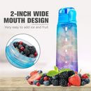 Water Bottle with Time Marker Portable Water Bottle for Kids (Blue Shade) Newly