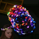 Party Decoration Glowing LED Wreath Halloween Crown Flower Light Up Headband