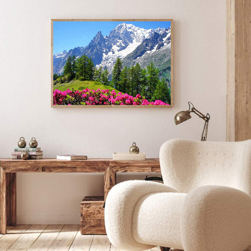 DIY Cotton Thread Art Mont Blanc Printed Full Cross Stitch Set Handicraft Gifts