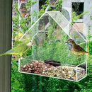 House Clear Window Viewing Bird Feeder Triangular Suction Cup Bird Feeder