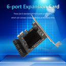 PCIe SATA 6-Port SATA III to PCI Express 3.0 X1 Internal Expansion Card Adapter