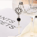 Party Religion Gothic Punk Heart Pendant Cross Necklace Jewelry Clavicle Chain