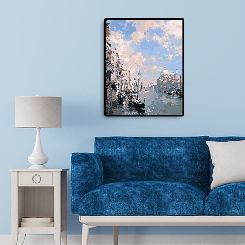 Landscape DIY Painting By Numbers Oil Art Drawing Wall Pictures Home Decor Gift