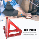 Woodworking Square Protractor Miter Triangle Ruler Layout Tools (Red)