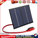 1.5W 12V Solar Cell Polysilicon Flexible DIY Solar Panel Power Bank w/Clip Newly